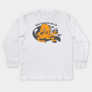 You Kraken Me Up Kids Long Sleeve T-Shirt